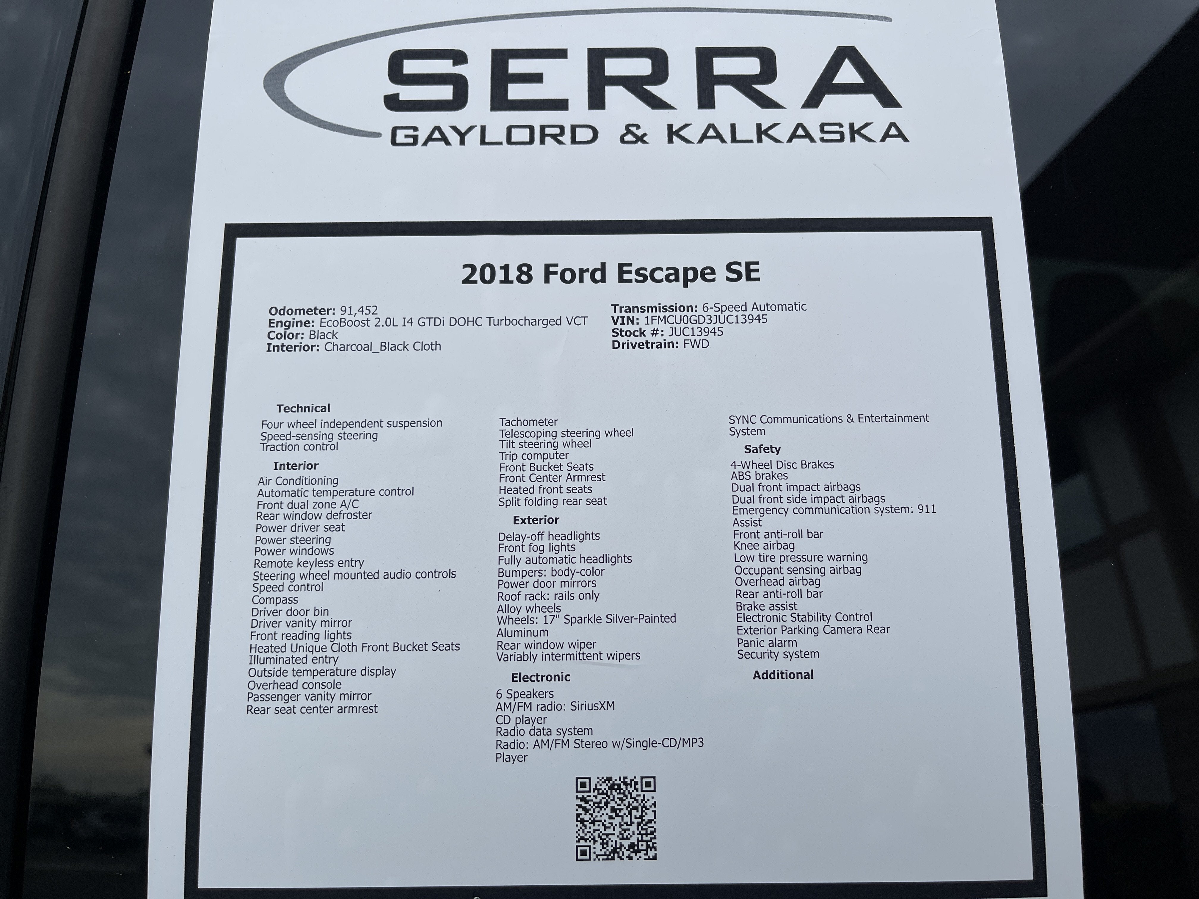 2018 Ford Escape SE