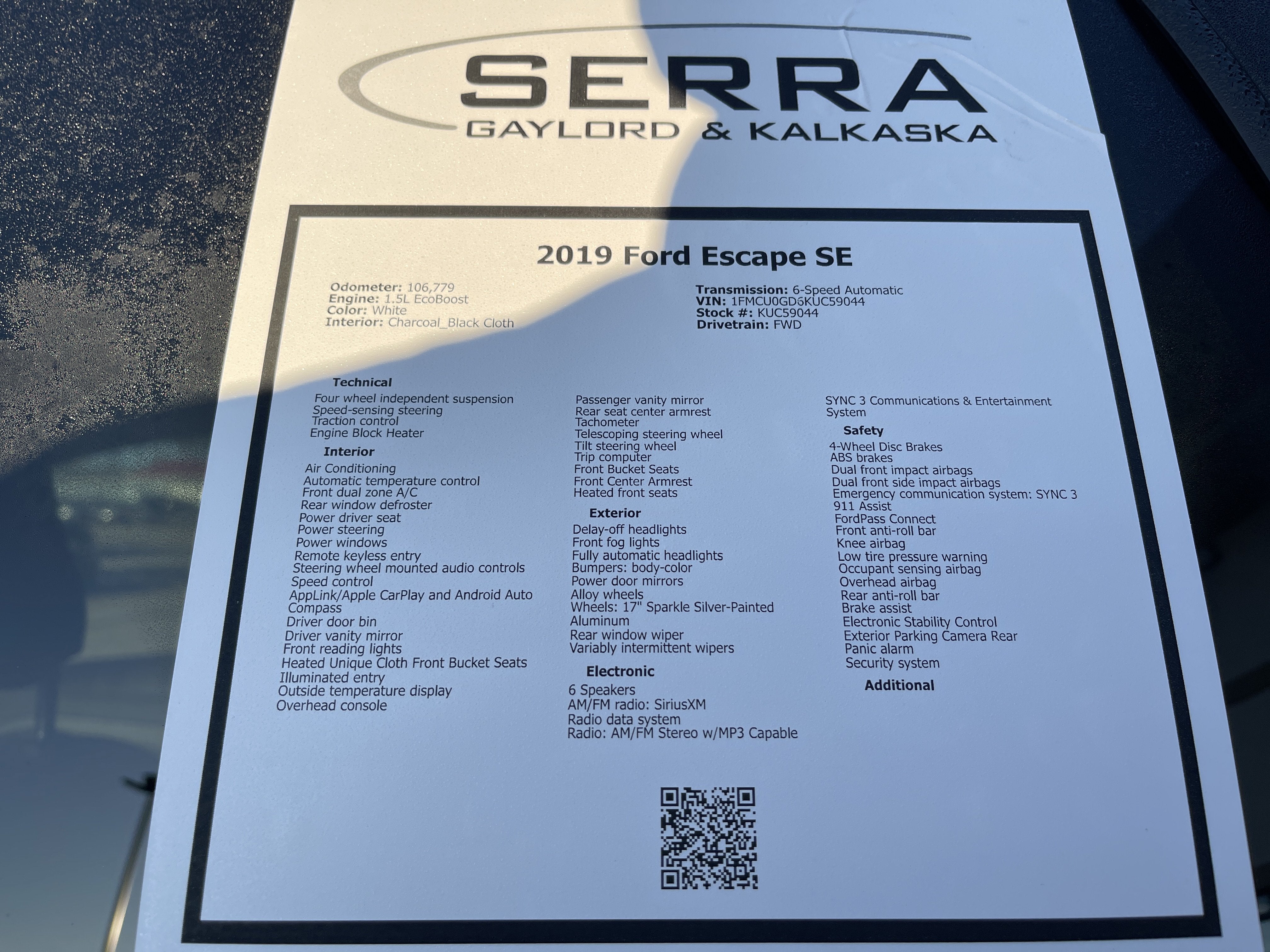 2019 Ford Escape SE