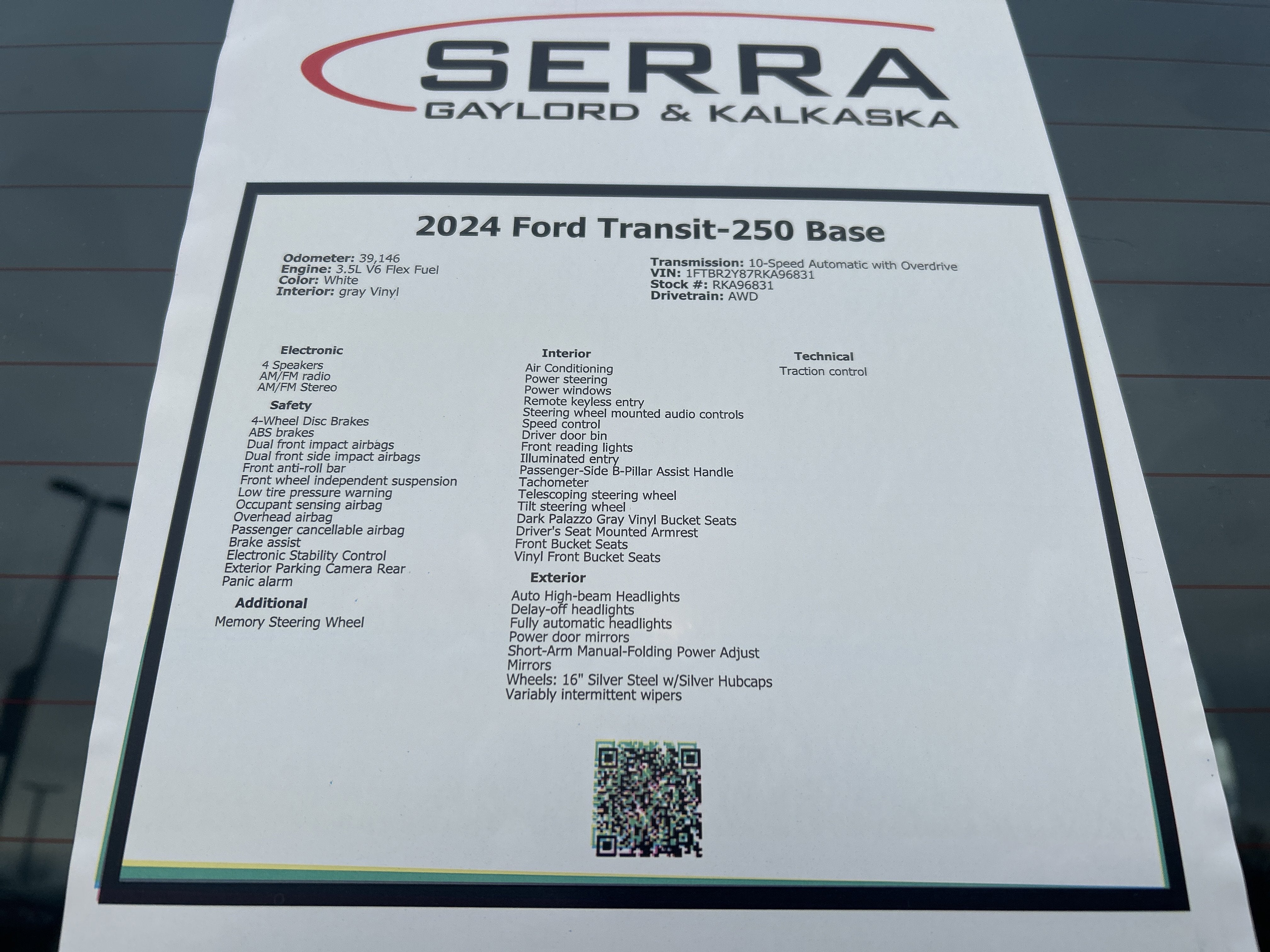 2024 Ford Transit Cargo Van Base