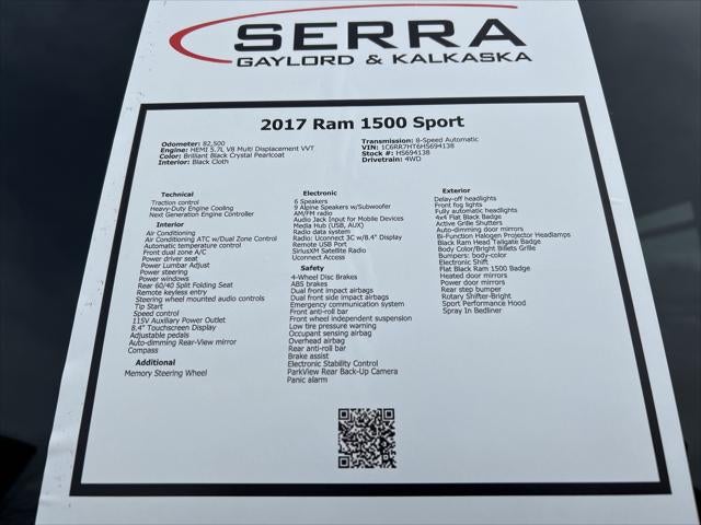 2017 RAM 1500 Sport