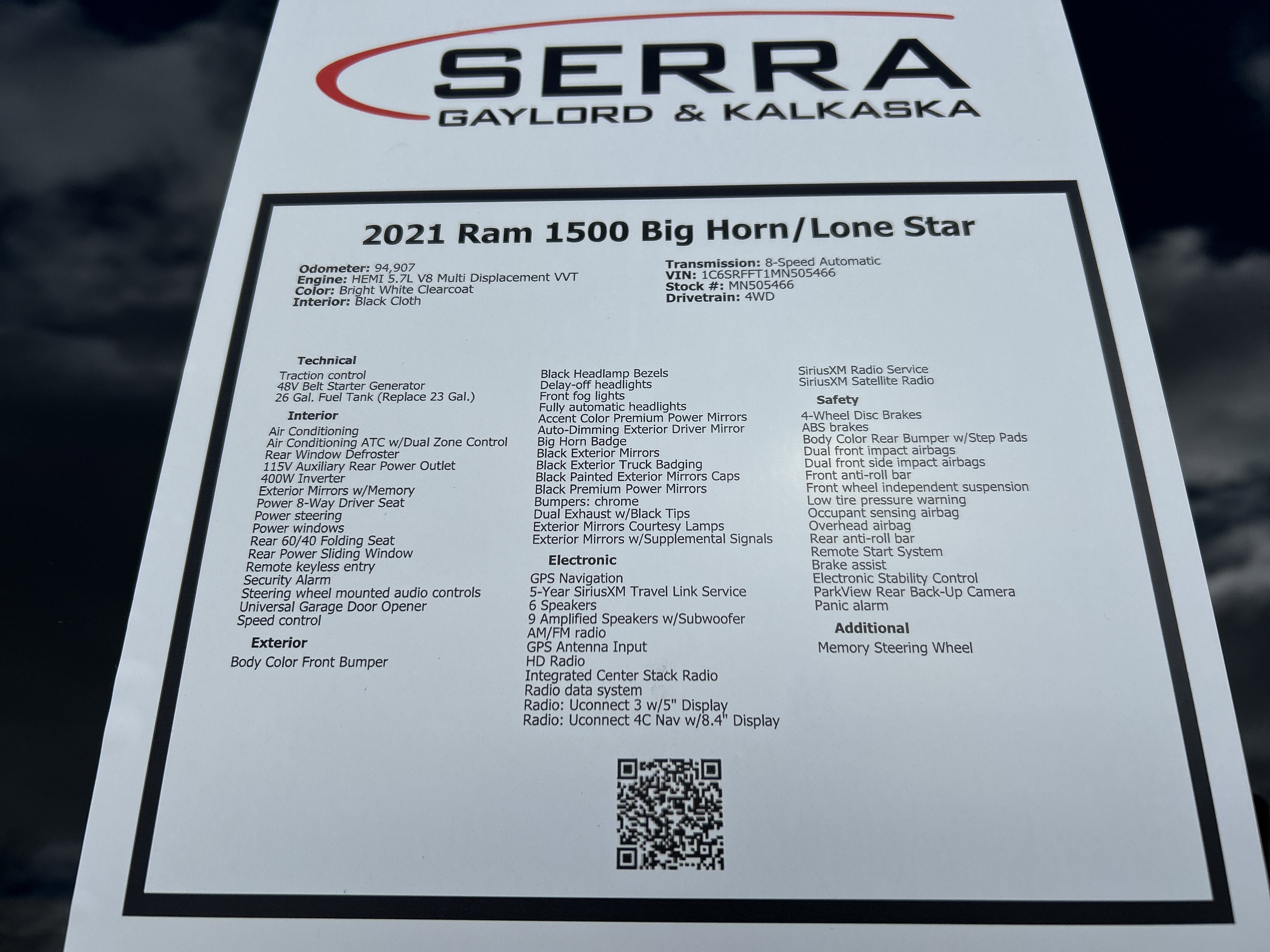 2021 RAM 1500 Big Horn