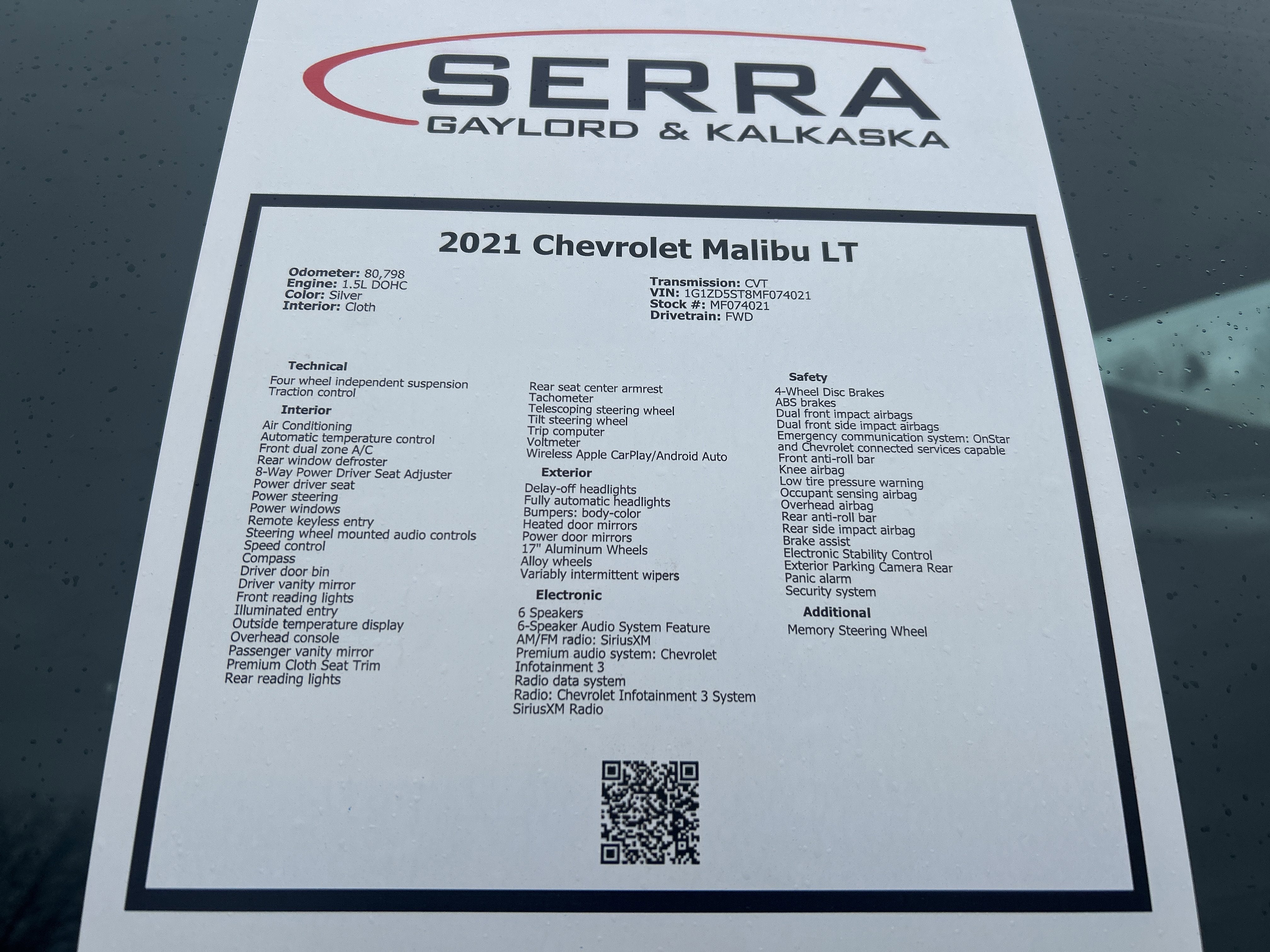 2021 Chevrolet Malibu LT
