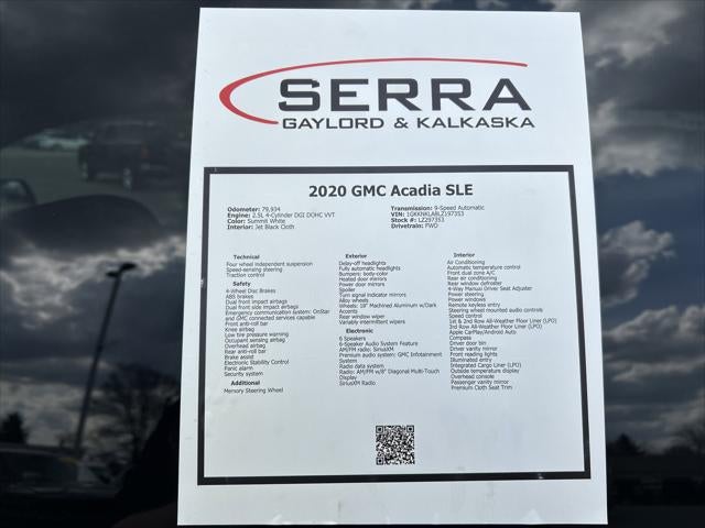 2020 GMC Acadia FWD SLE