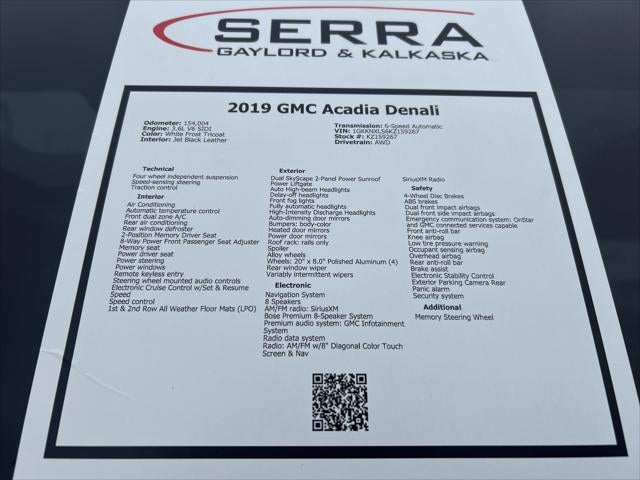 2019 GMC Acadia Denali