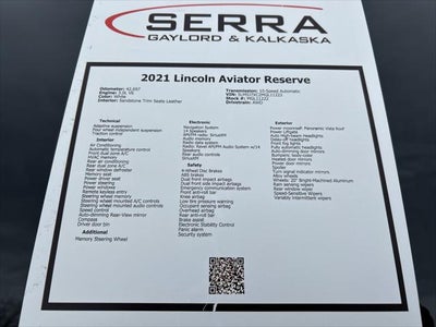2021 Lincoln Aviator Reserve