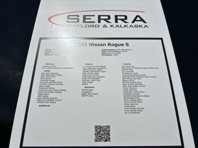 2021 Nissan Rogue S Intelligent AWD