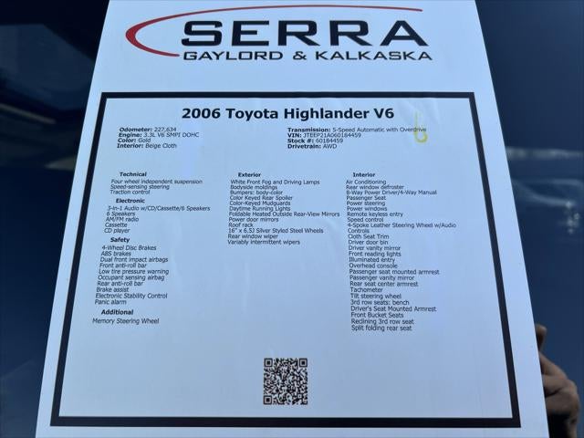 2006 Toyota Highlander V6